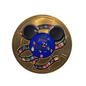 Vintage Disney Trivia Game The Wonderful World of Disney Mattel Gold Film Tin